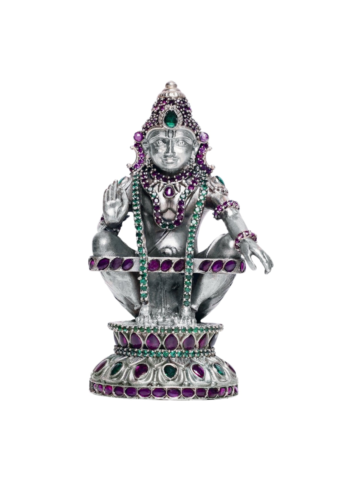 Ayyappa Swami Pure Silver Idol (80g)