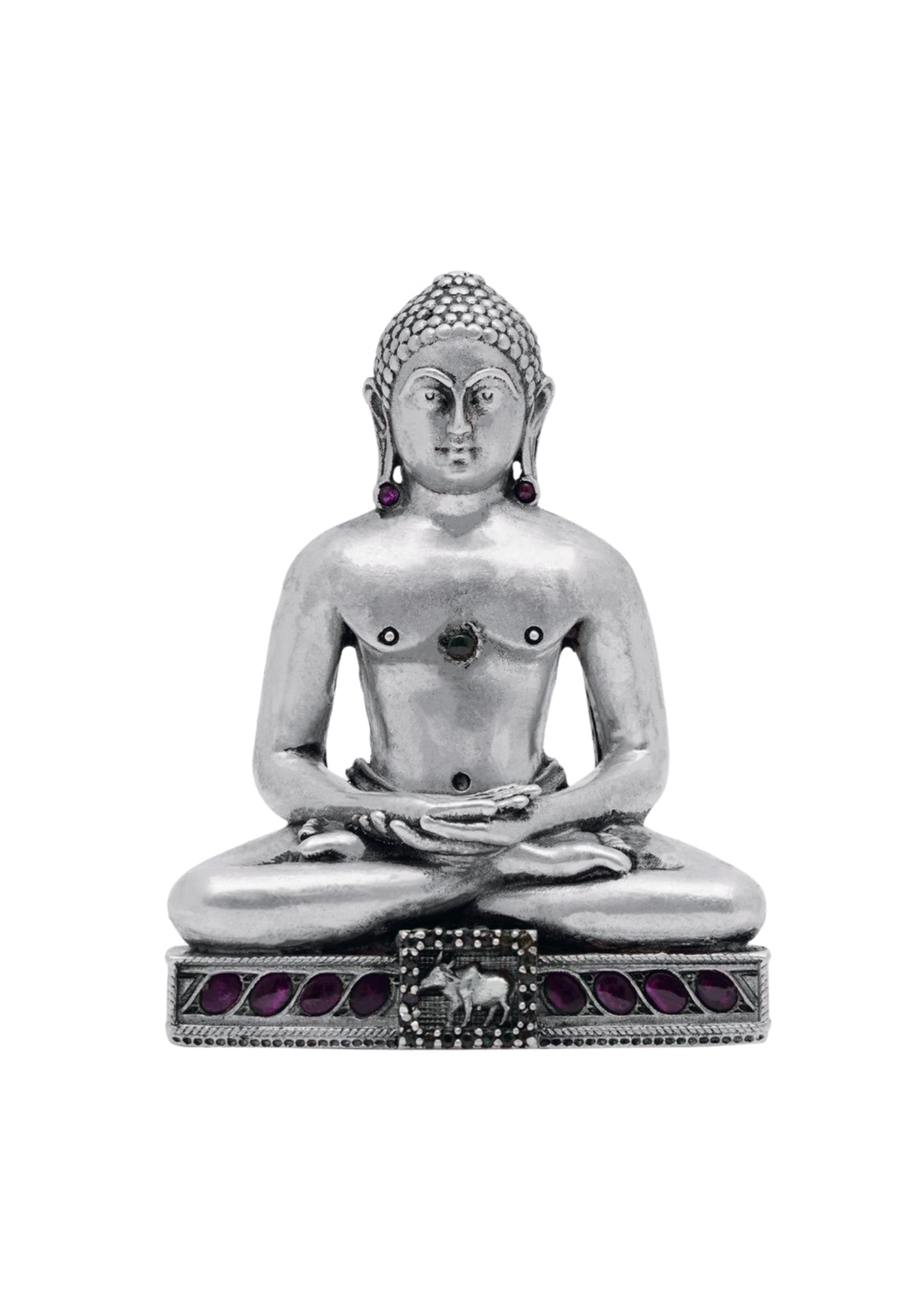 Adinath Swami Idol in Pure Silver 925