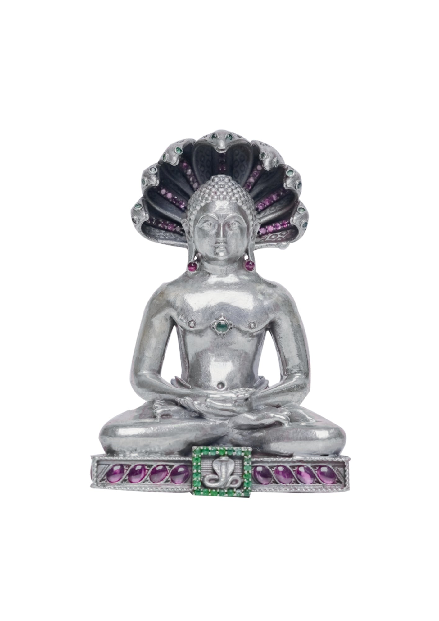 Parshwanath Swami Idol in Pure Silver 925