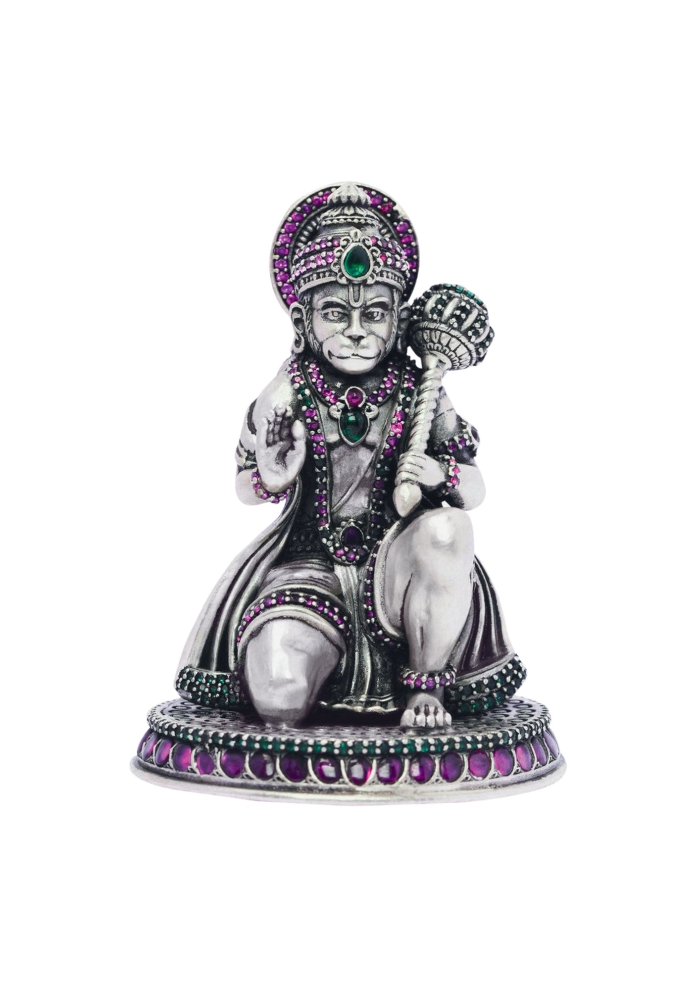 Aashirwad Lord Hanuman Pure Silver Idol (120g)