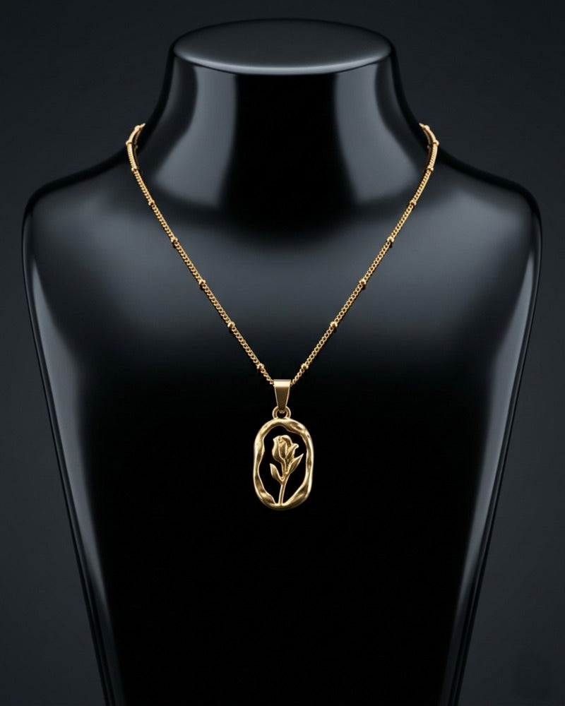 Rose Coin Satellite Chain Necklace