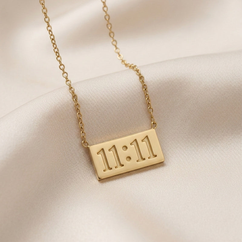 11:11 Angel Number Bar Necklace
