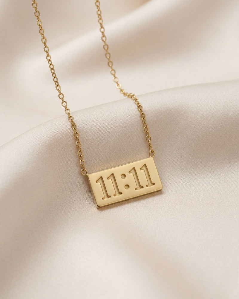 11:11 Angel Number Bar Necklace