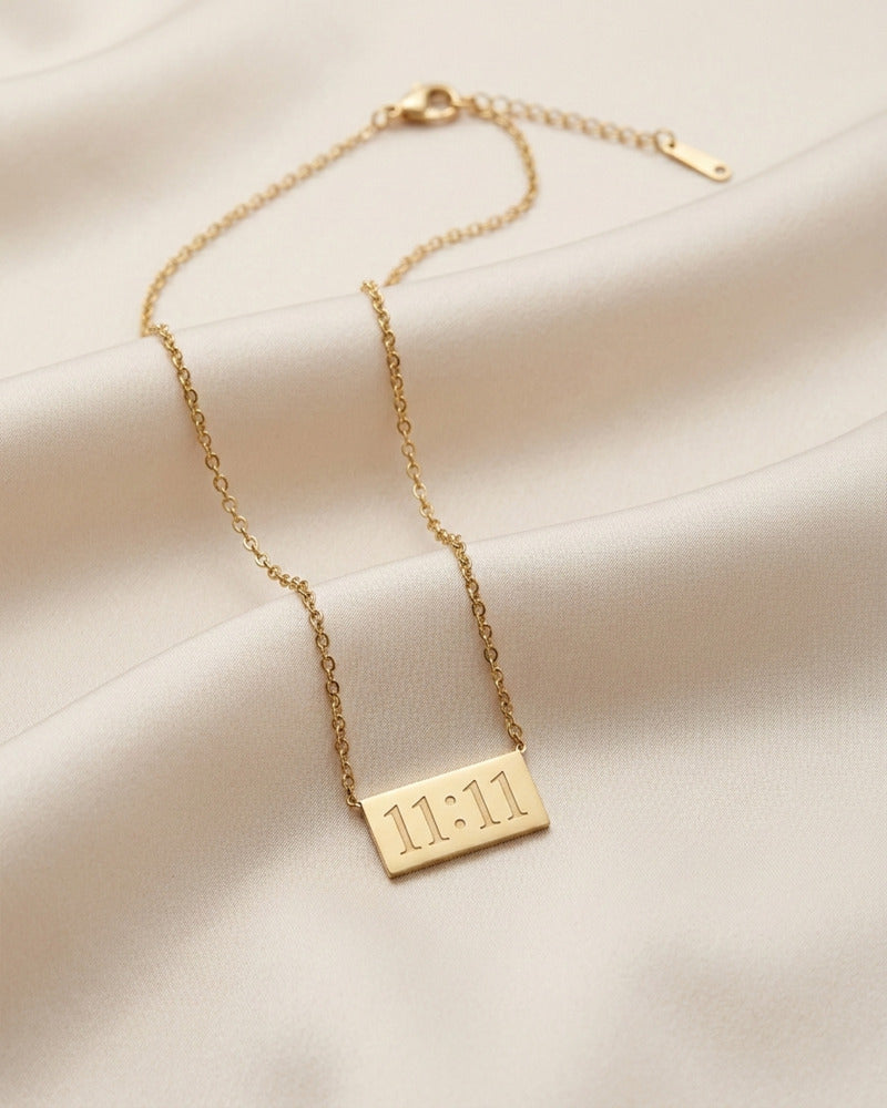 11:11 Angel Number Bar Necklace