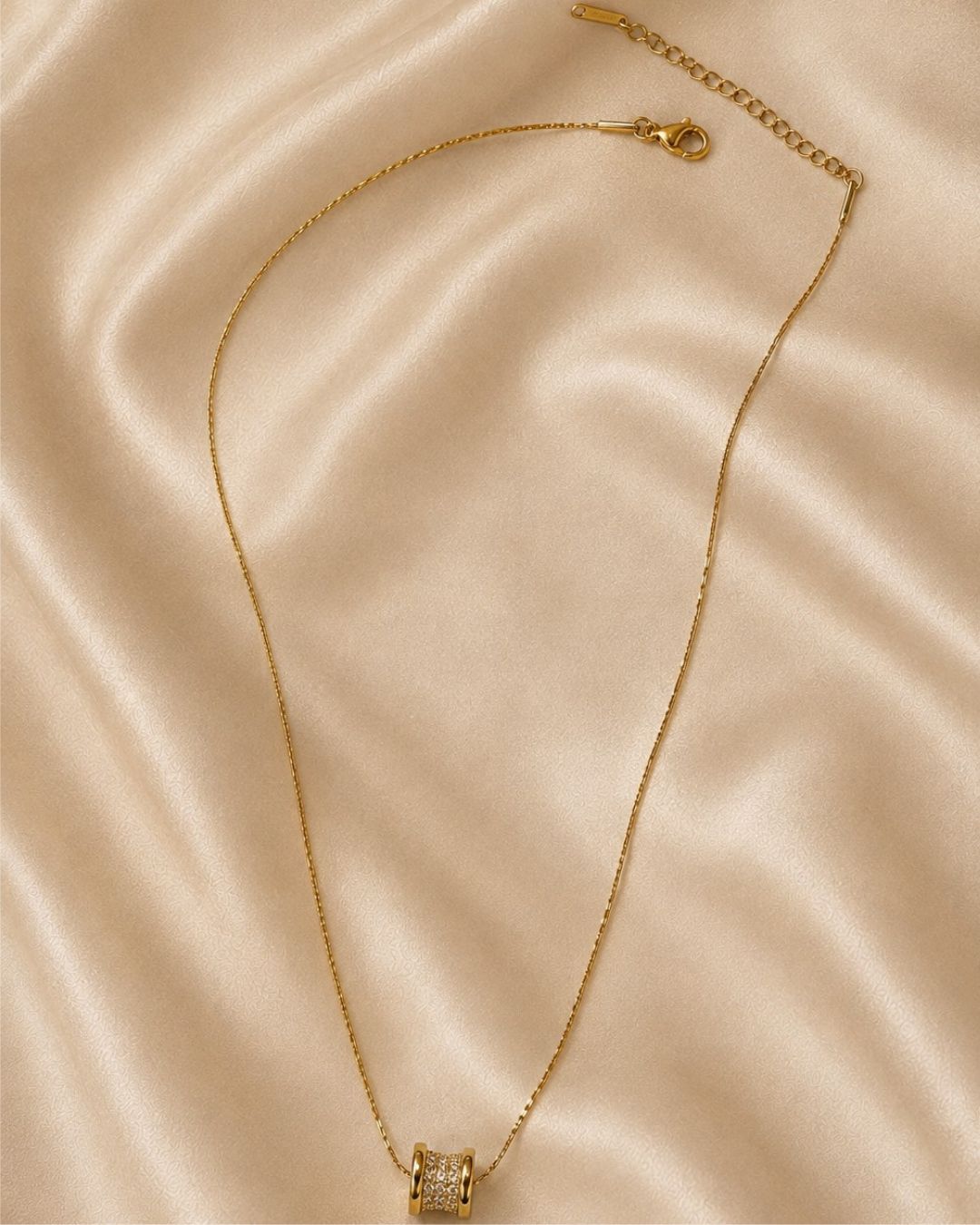 Crystal Barrel Gold Plated Necklace