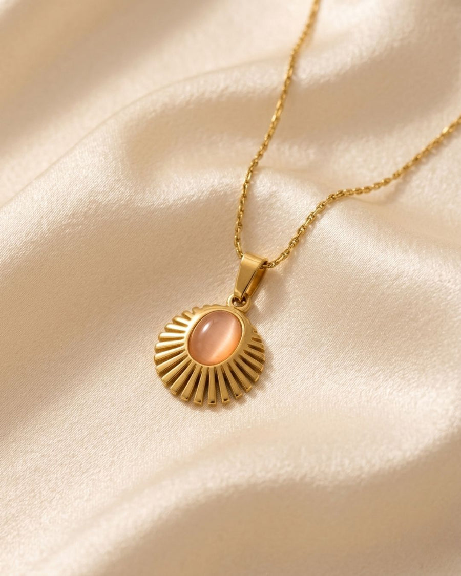 Solstice Sunburst Gold Plated Necklace