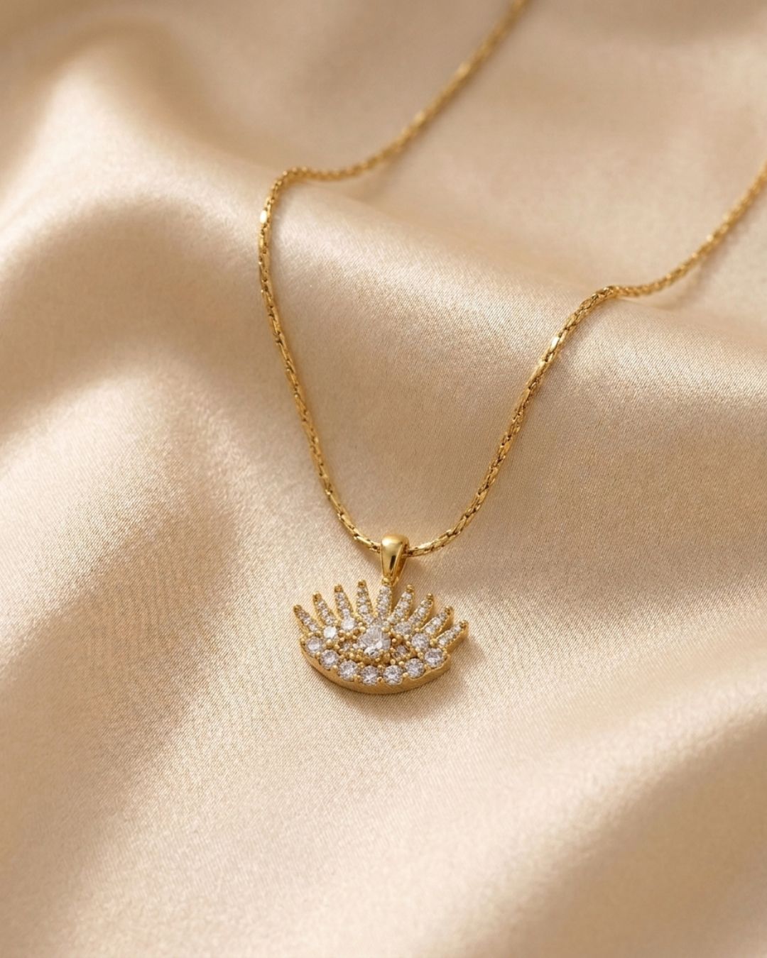 Aetheria Evil Eye Gold Plated Necklace