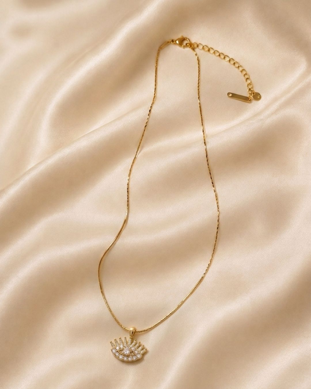 Aetheria Evil Eye Gold Plated Necklace