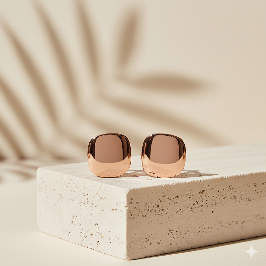 Silver Lustre Form Earrings for Women