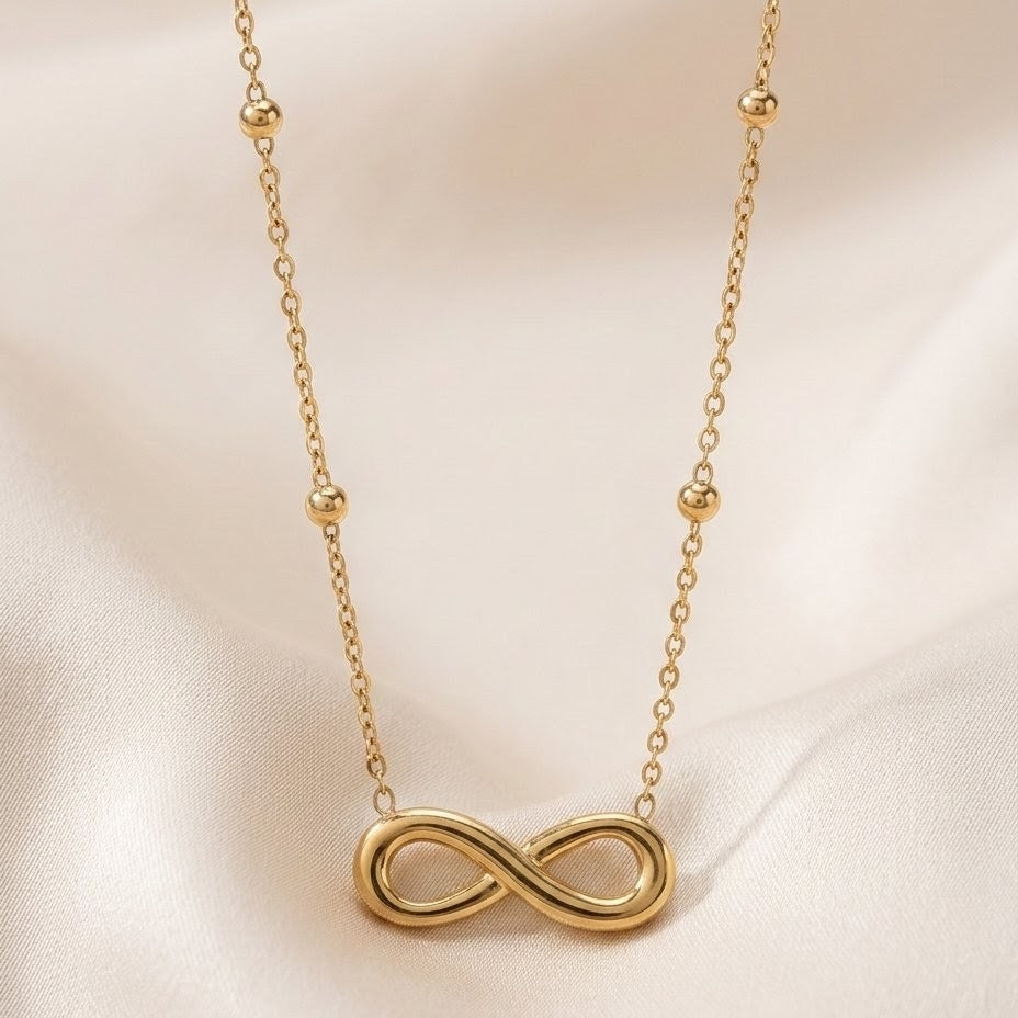 Infinity Satellite Gold Necklace