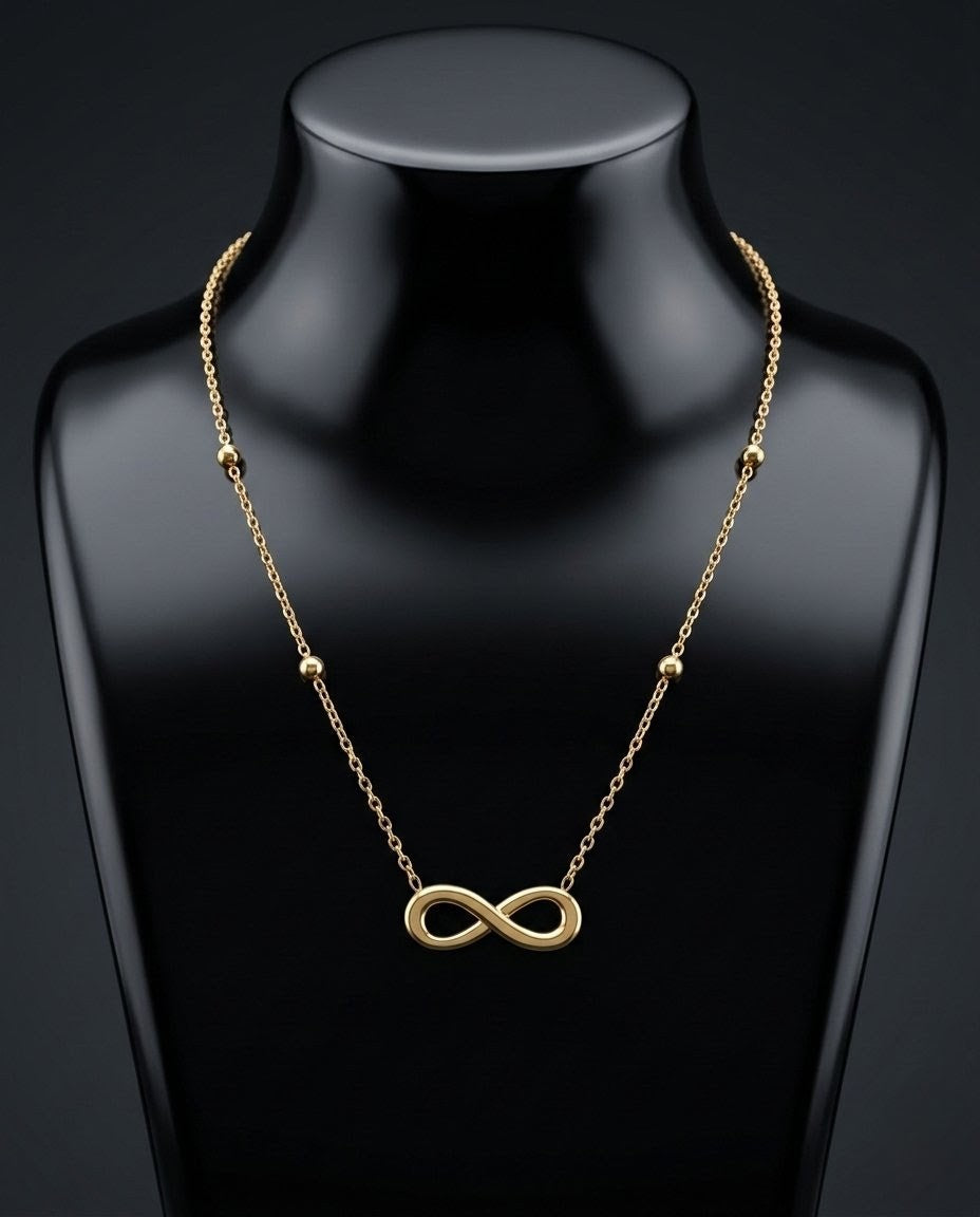 Infinity Satellite Gold Necklace