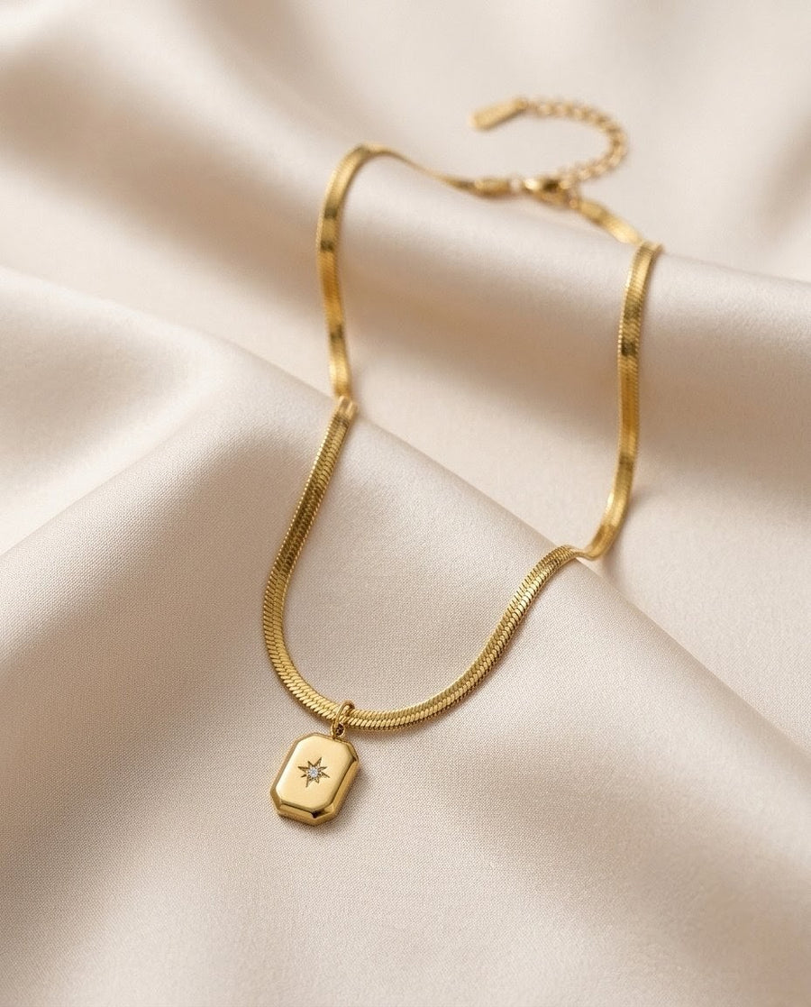 Celestial North Star Gold Plated Necklace