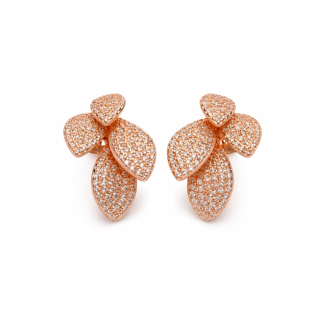 Luminous Leaf Silver 925 Earrings