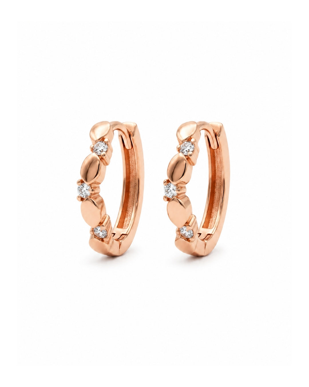 Aura Hoops 925 Silver Rose Gold Earrings