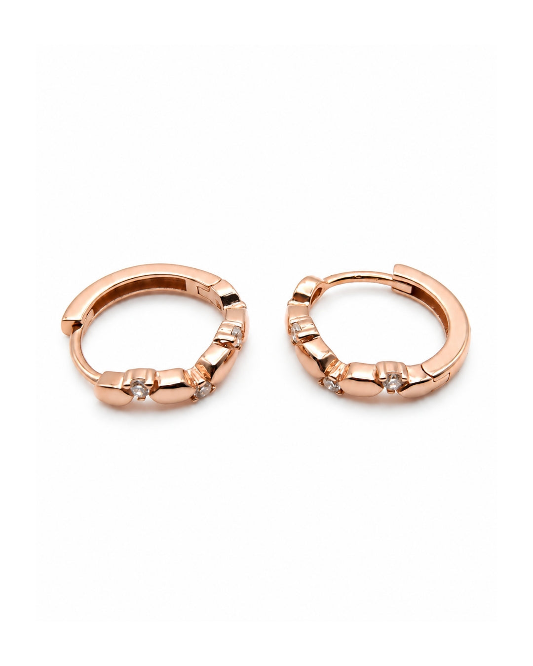 Aura Hoops 925 Silver Rose Gold Earrings