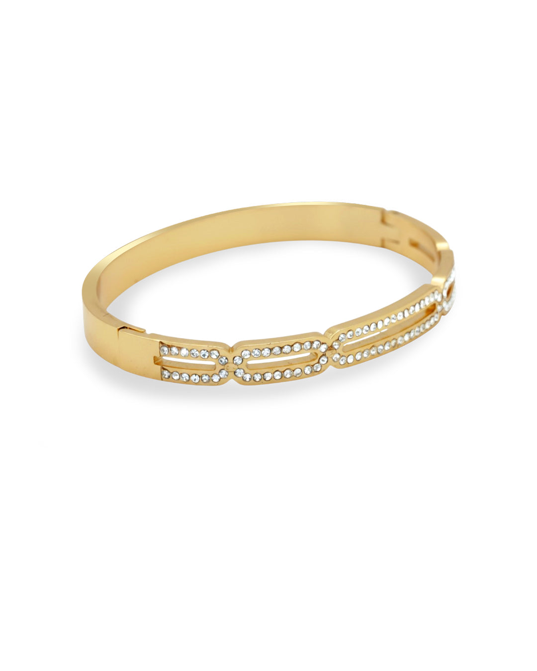 Pavé Link Illusion Gold Plated Kada