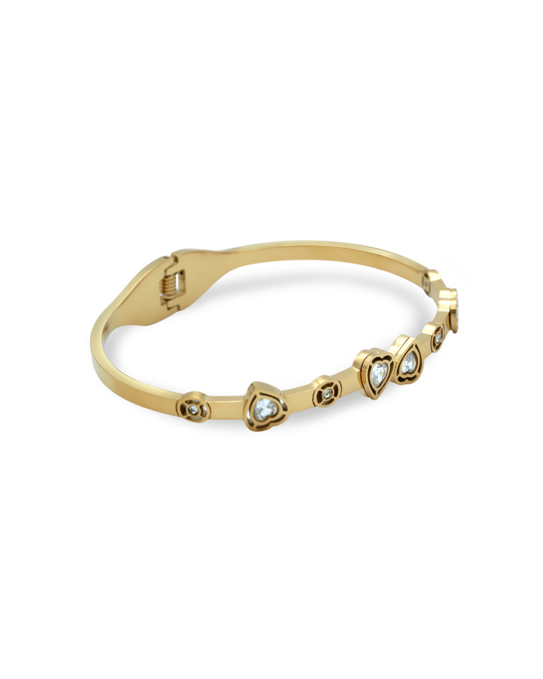 Blooming Hearts Gold Plated Kada