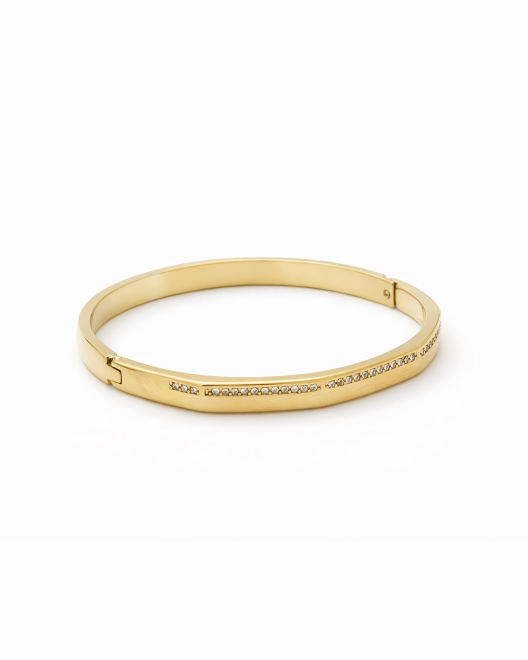 Pavé Channel Crystal Gold Plated Kada
