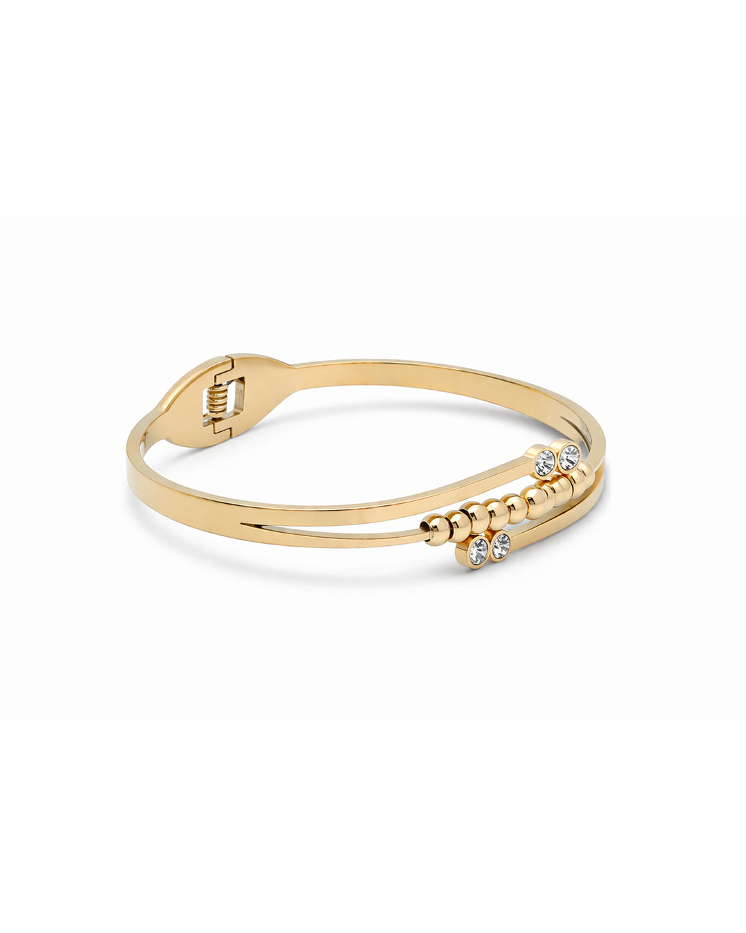Crystal Bead Arc Gold Plated Kada