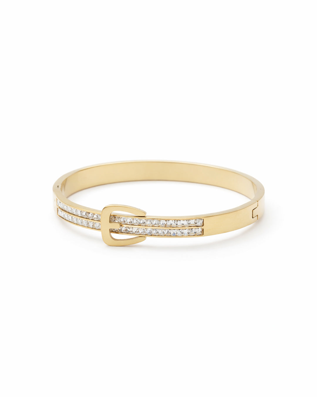 Crystal Double-Rail Buckle Gold Plated Kada