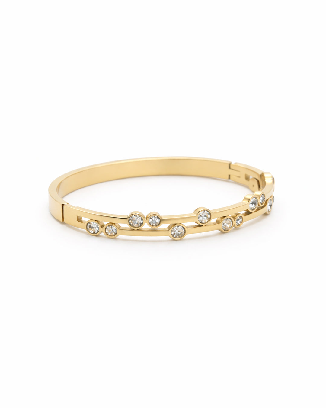 Crystal Scatter Gold Bangle Kada
