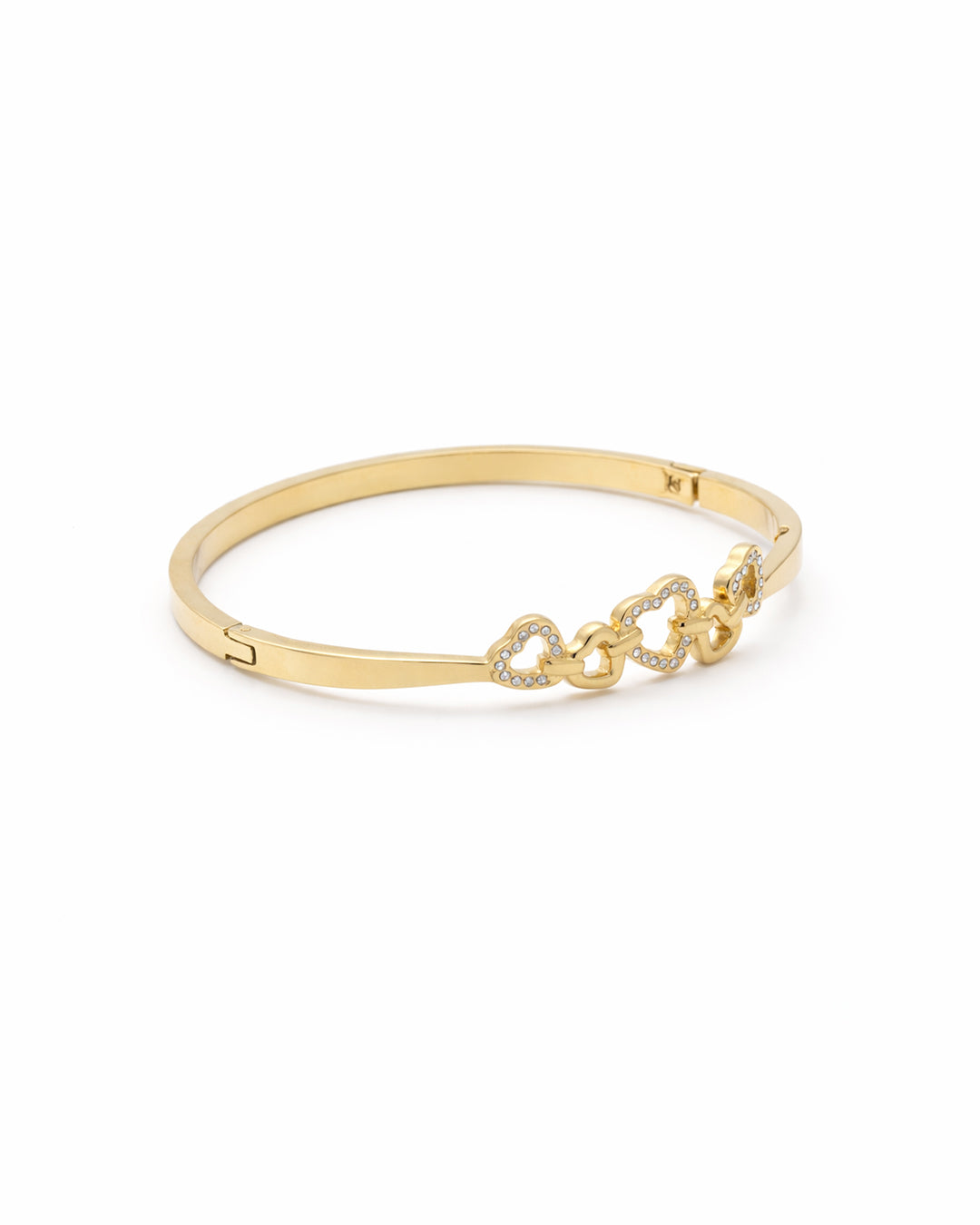 Entwined Heart Crystal Gold Plated Kada