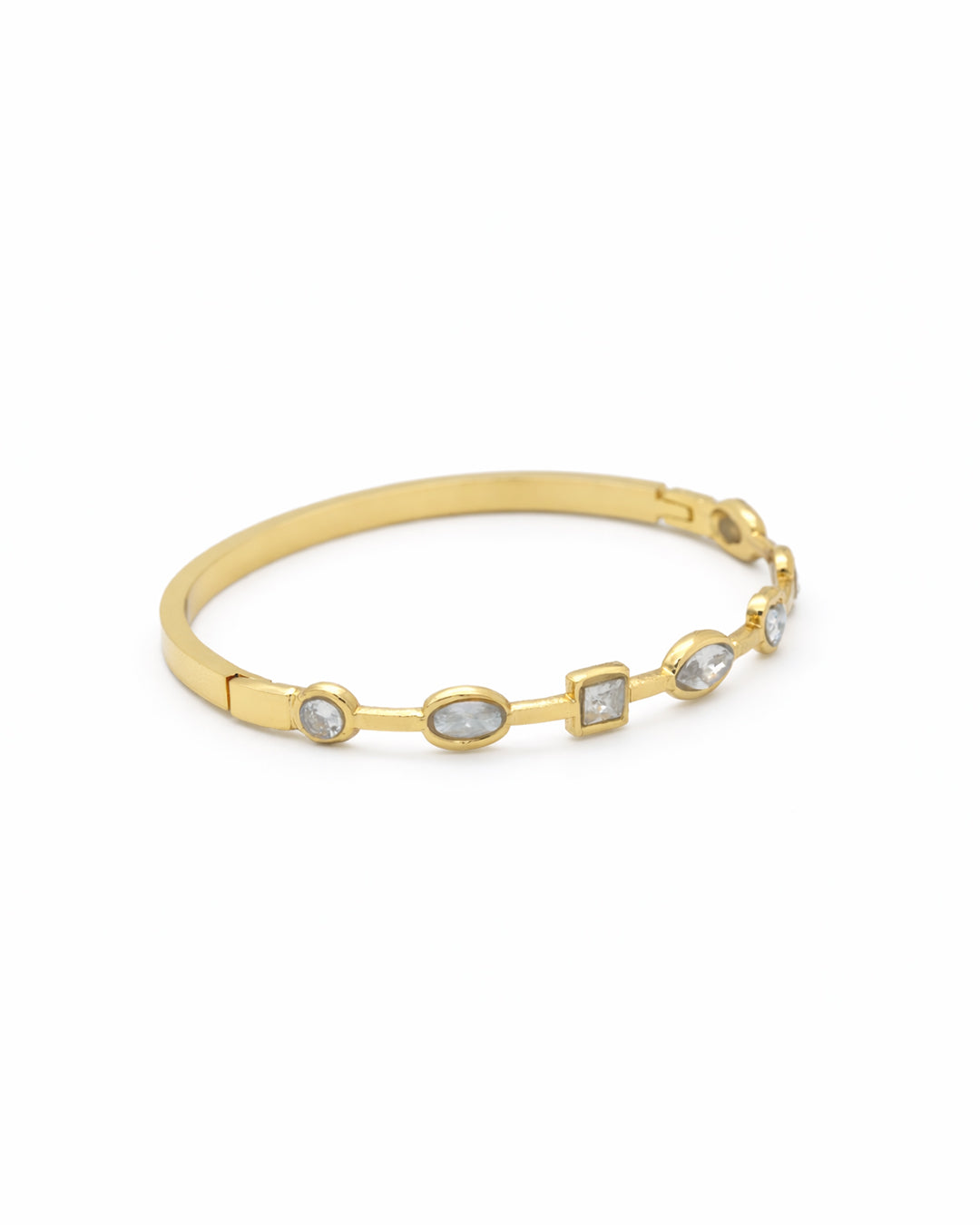 Multishape Charm Crystal Gold Plated Kada