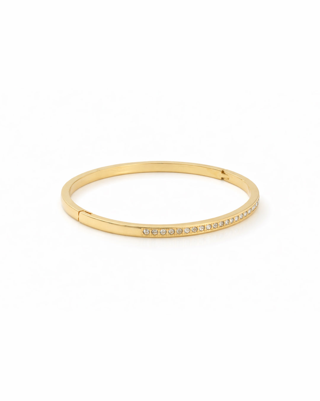 Crystal Bar Slim Gold Plated Kada