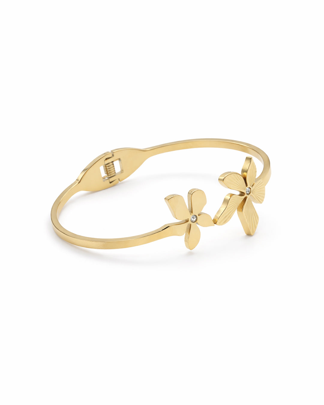 Tropical Bloom Bypass Gold Plated Kada