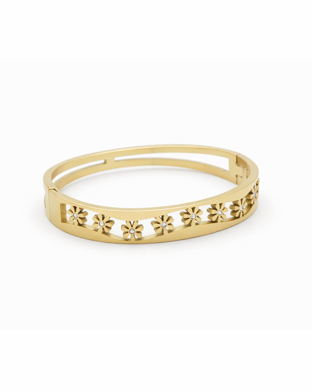 Eternal Bloom Cut-Out Gold Plated Kada