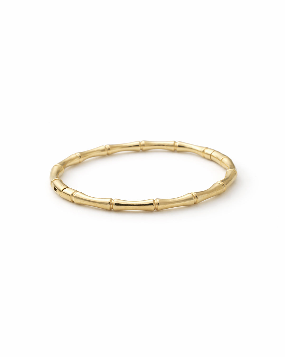 Bamboo Motif Slim Gold Plated Bangle Kada