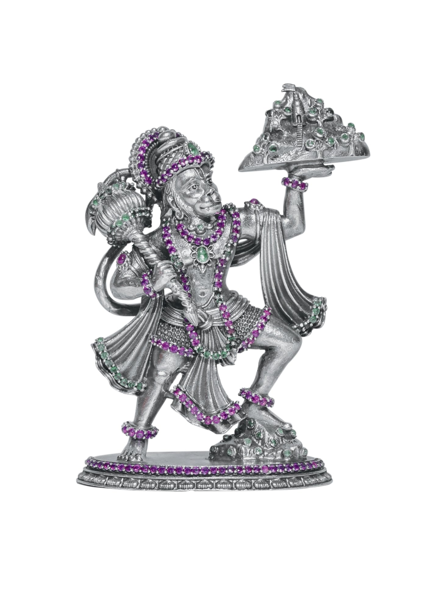 Pahad Hanuman Idol in Pure Silver 925