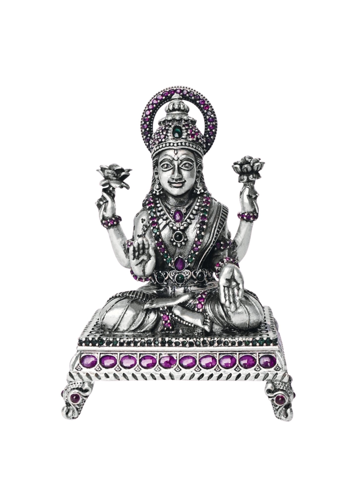 Paata Goddess Lakshmi Idol in Pure Silver 925