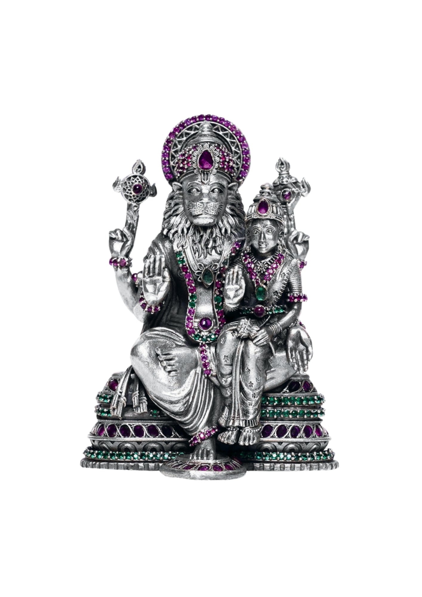 Lakshmi Narasimha Pure Silver Idol(130g)