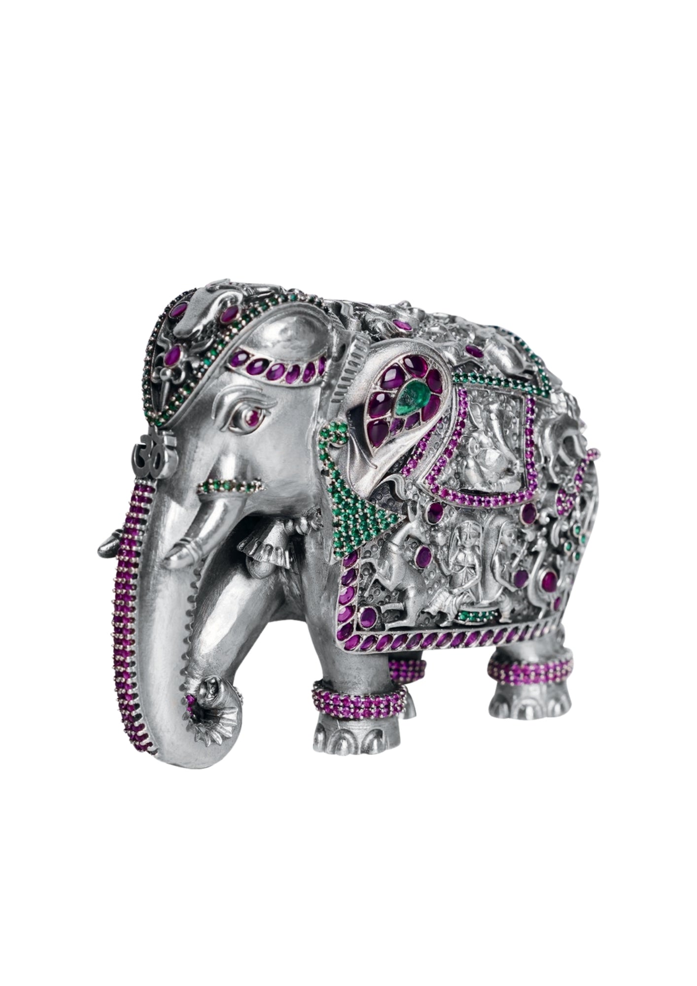 Trunk Down Elephant in Pure Silver 925 (320g)