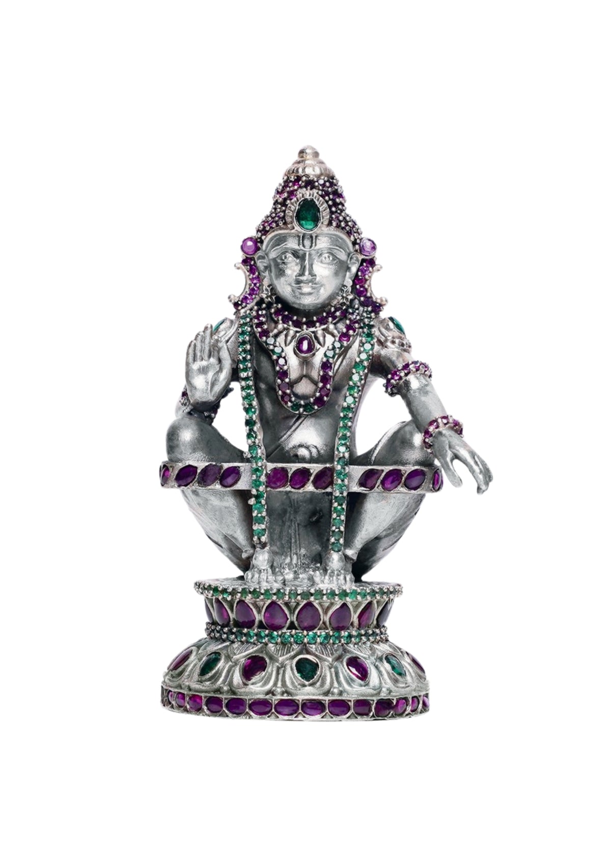 Ayyappa Swami Pure Silver Idol (80g)
