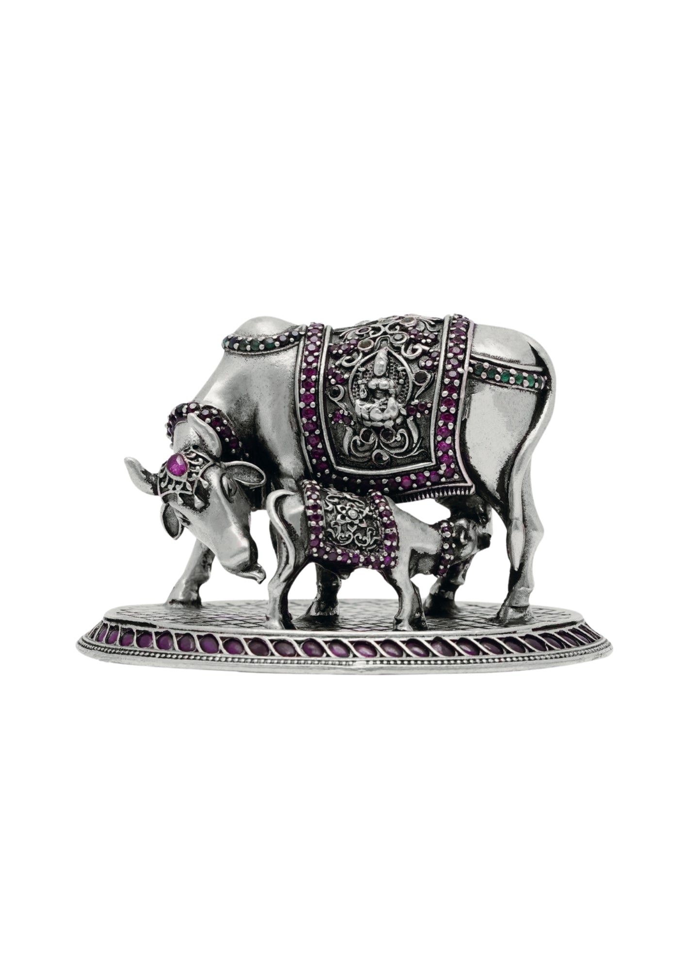 Cow Calf Idol in Pure Silver 925 (100g)