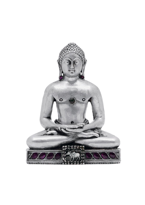 Adinath Swami Idol in Pure Silver 925