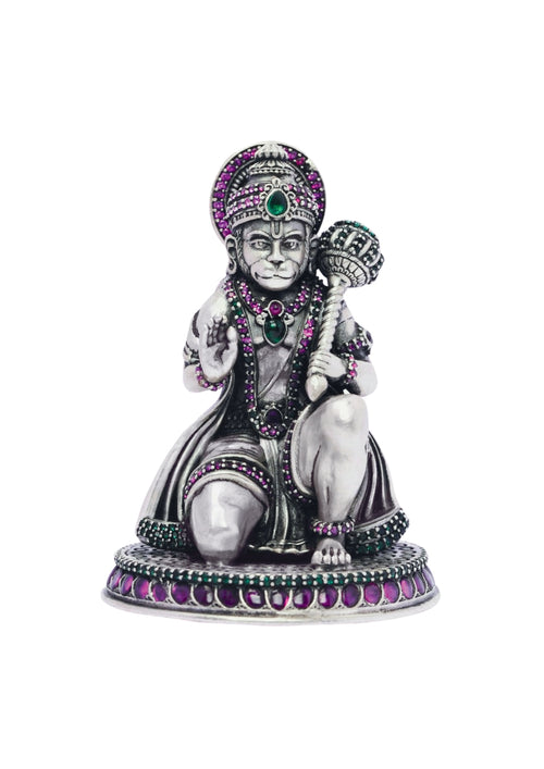 Aashirwad Lord Hanuman Pure Silver Idol (120g)