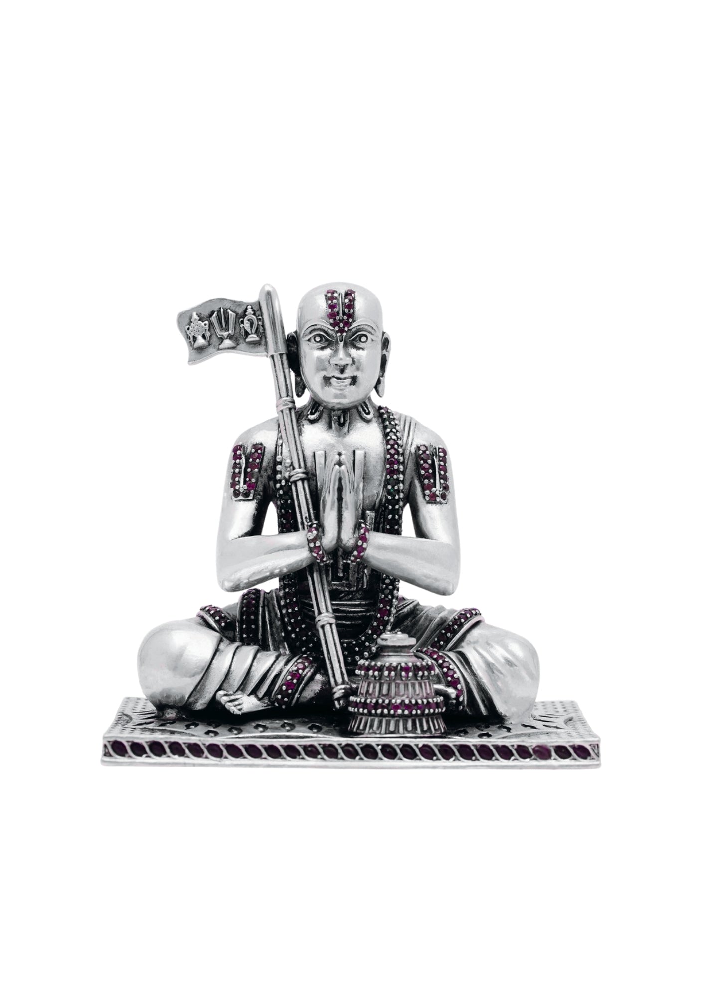 Ramanuja Acharya Idol in Pure Silver 925