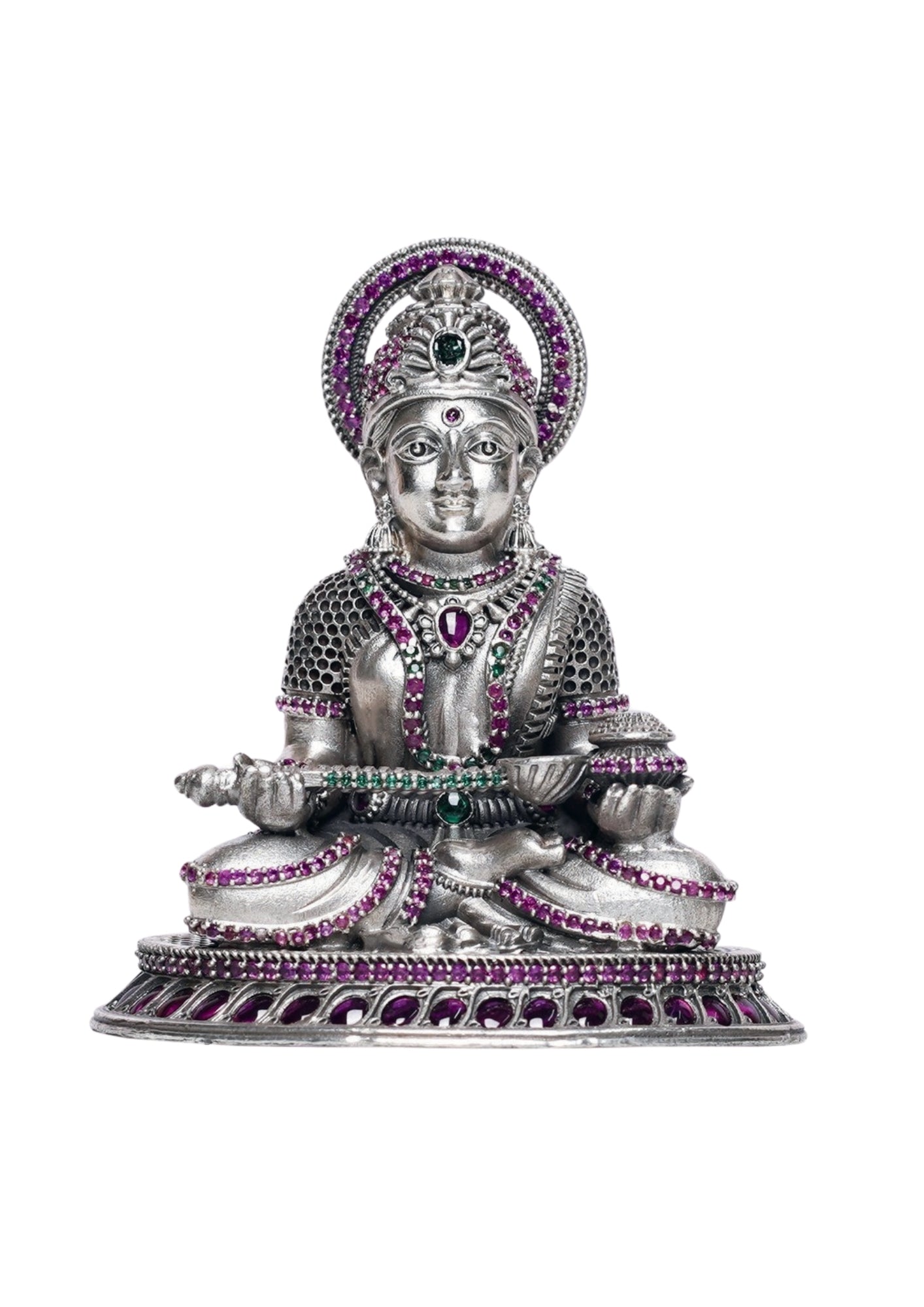 Goddess Annapurneshwari Idol in Pure Silver 925 (130g)