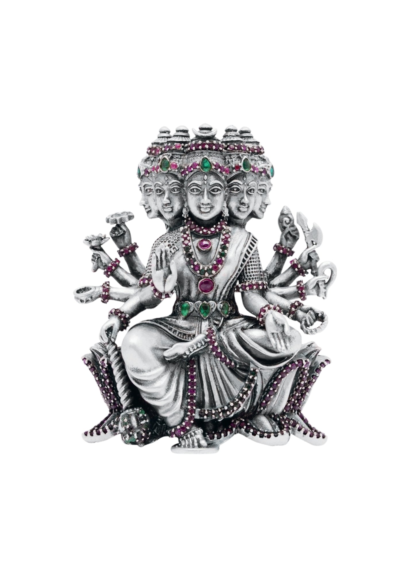 Gayatri Devi Idol in Pure Silver 925 (140g)