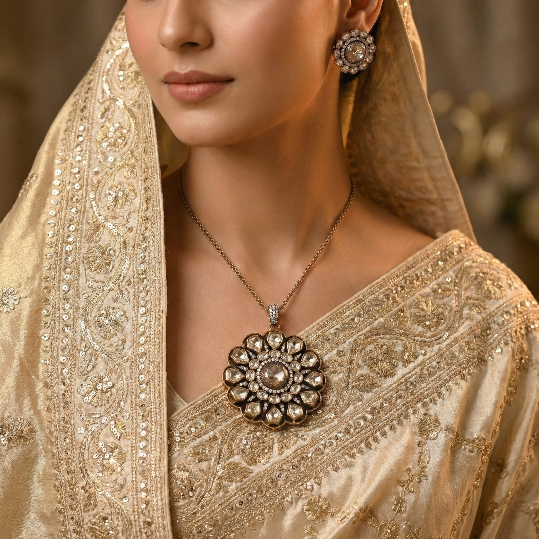 Solitaire Royale Moissanite Jewelry Set in Silver 925