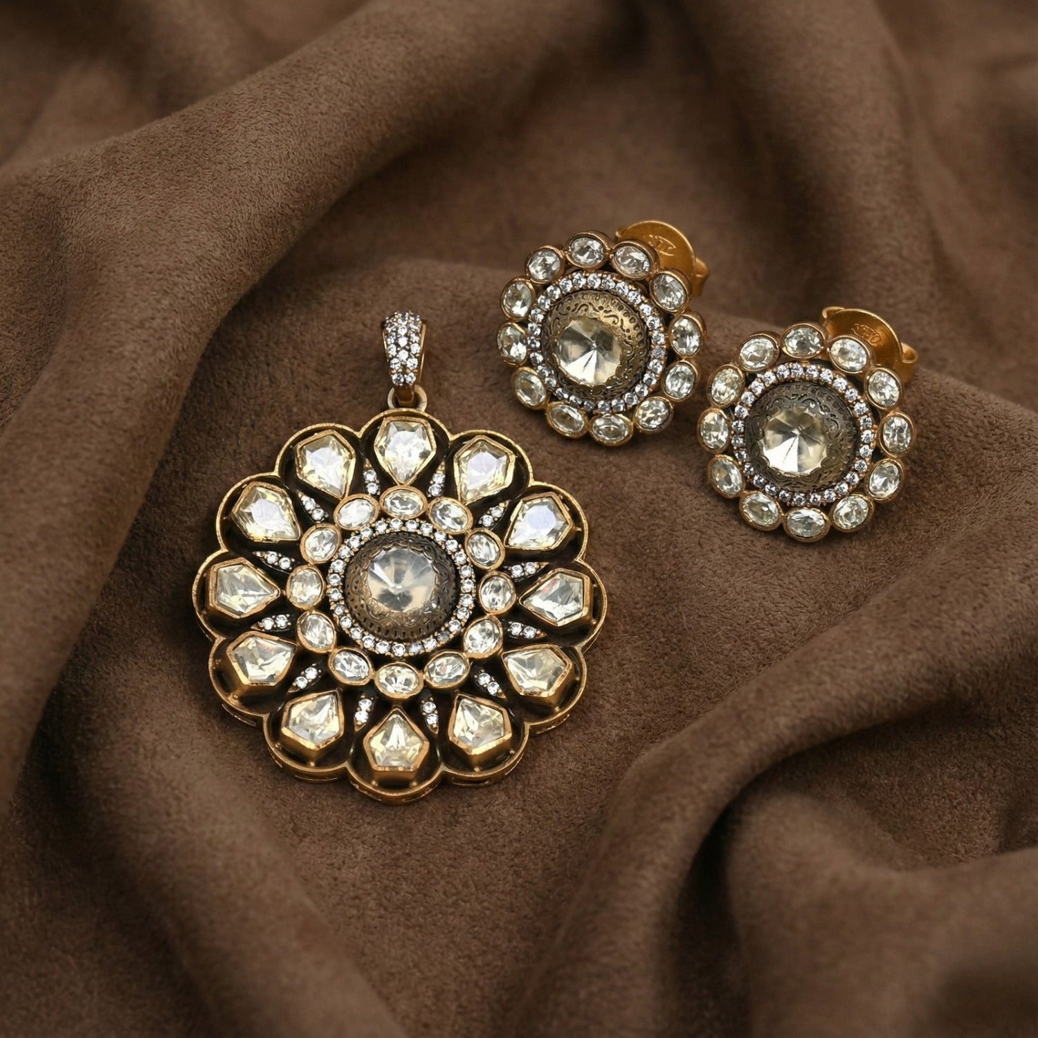 Solitaire Royale Moissanite Jewelry Set in Silver 925