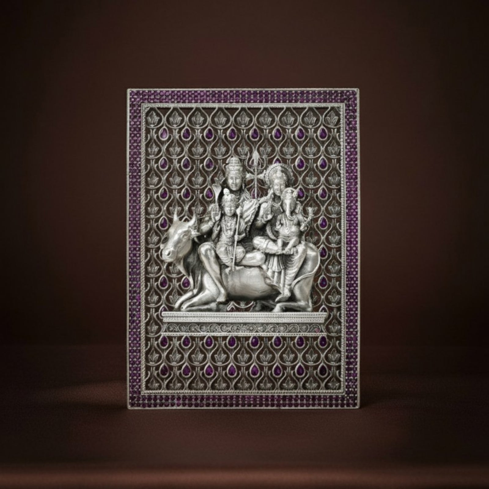 Shiv Parivar – Silver 925 3D Frame