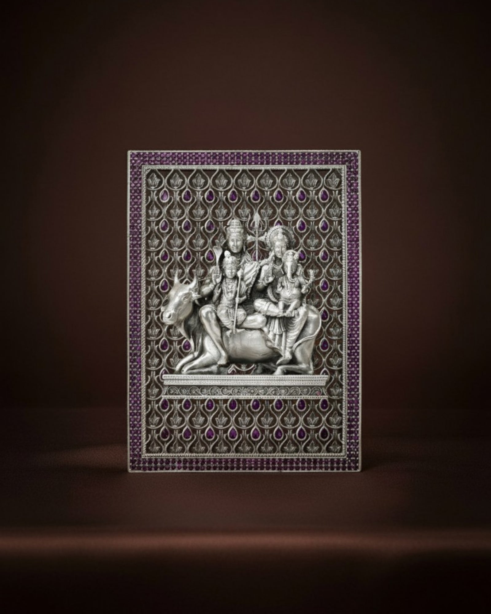Shiv Parivar Silver 925 3D Frame