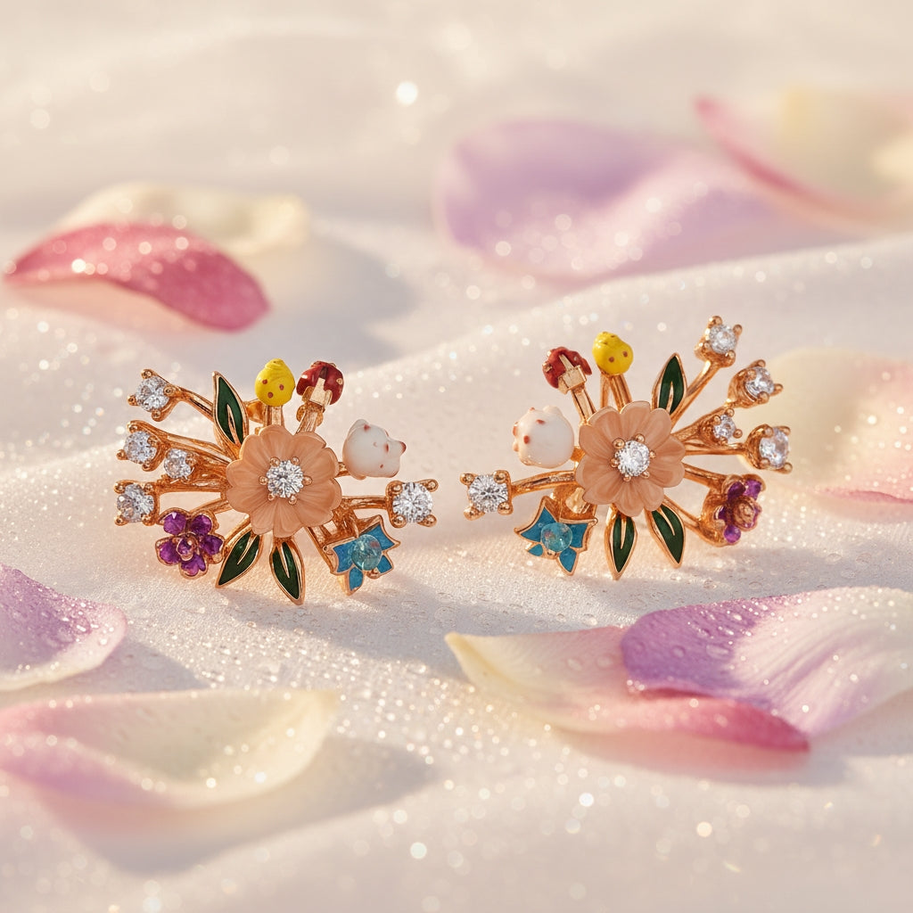 Golden Meadow Silver 925 Earrings (Rose Gold)