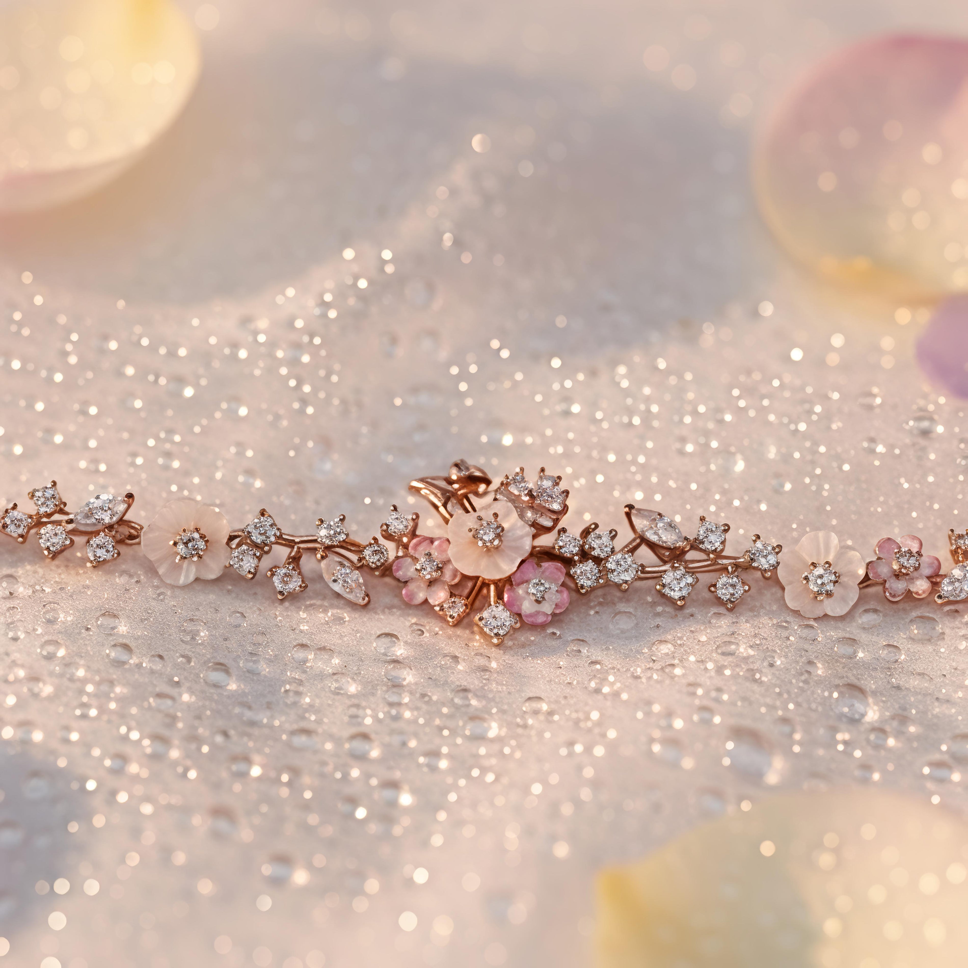 Silver Blush Elysium Bracelet for Women(Rose Gold)