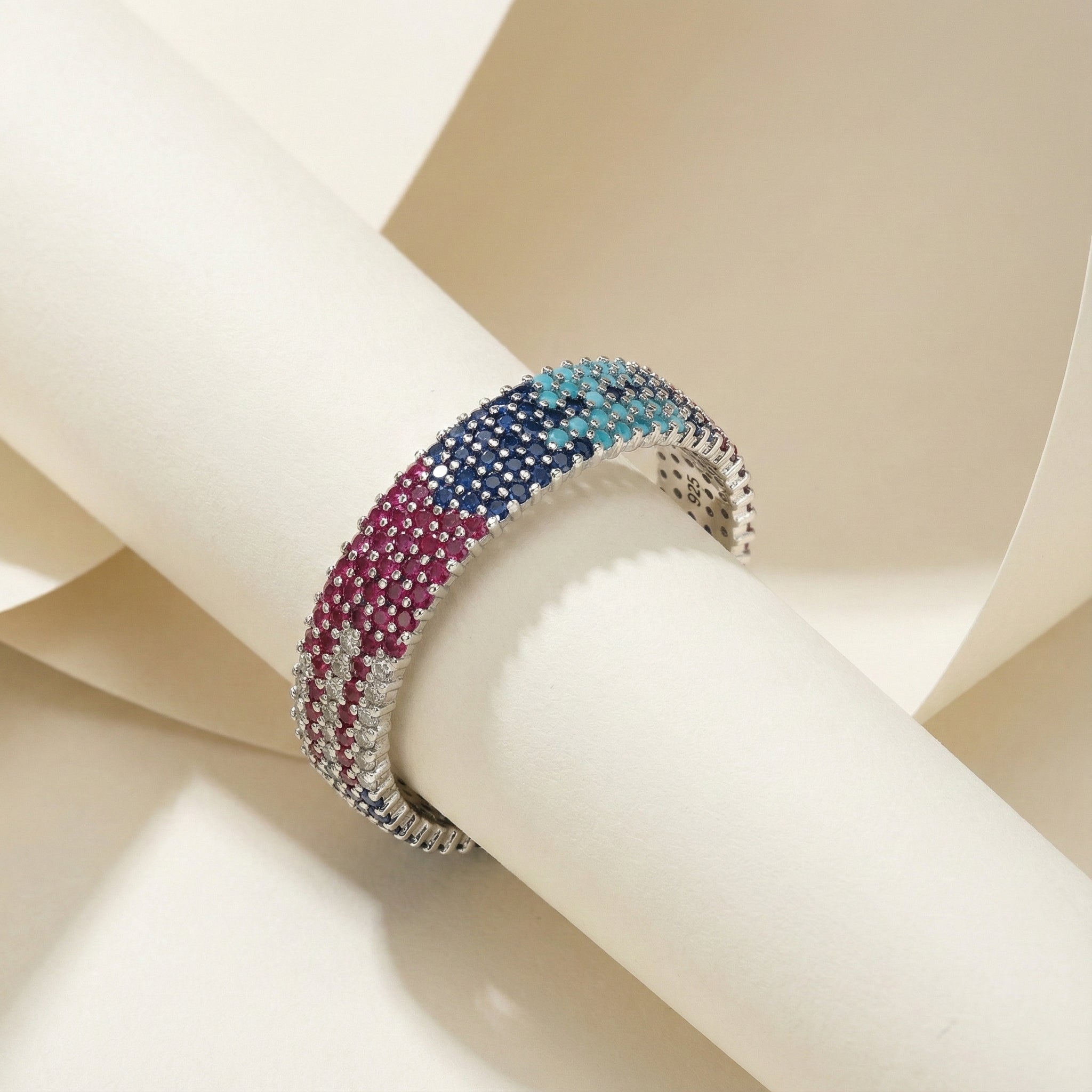 Radiant Pavé Silver 925 Ring