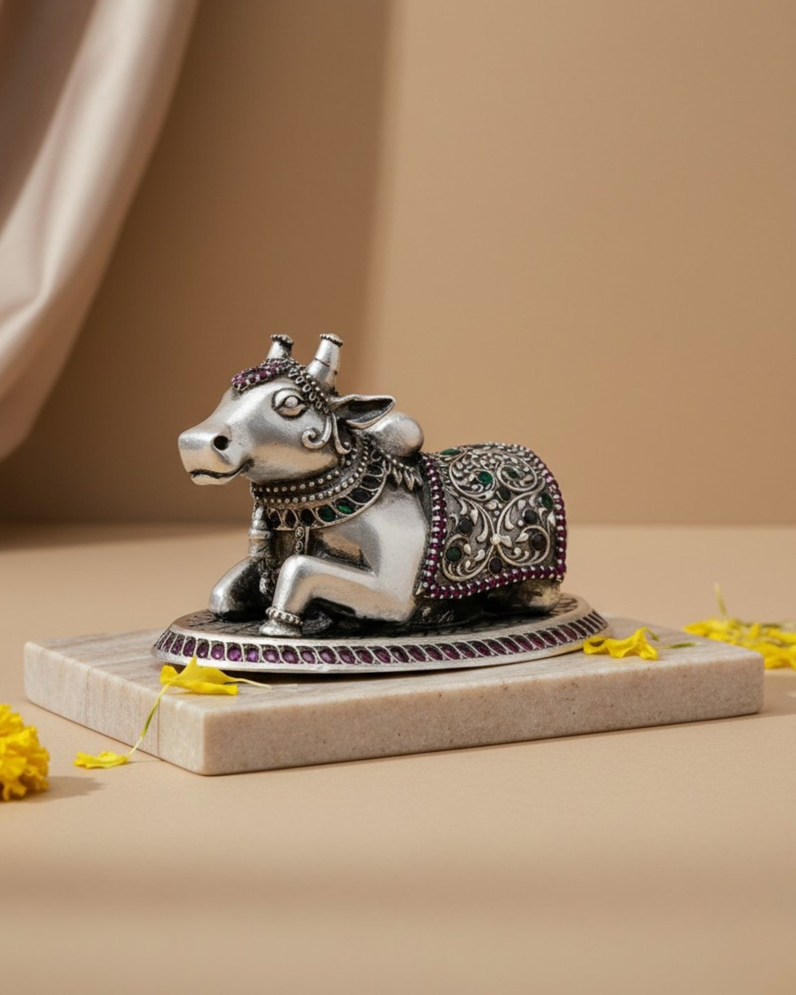 Nandi Pure Silver Idol (3 Inch, 120g)